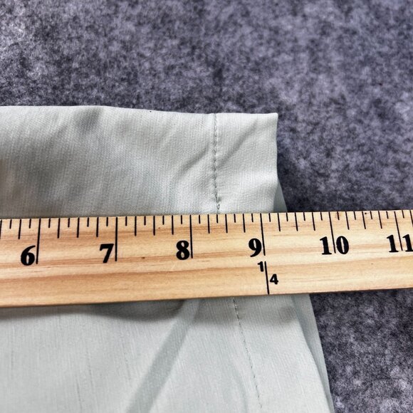 George Mens Pistachio Green Nylon Blend 34" Flat-Front Chino Shorts With Pockets - Picture 6 of 10